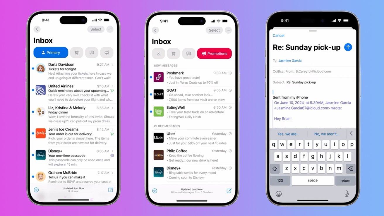 You are currently viewing Apple Mail in iOS 18 adds email categorization, Smart Replies, and summaries