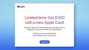 Read more about the article Apple Card offers $300 Daily Cash welcome bonus for new signups