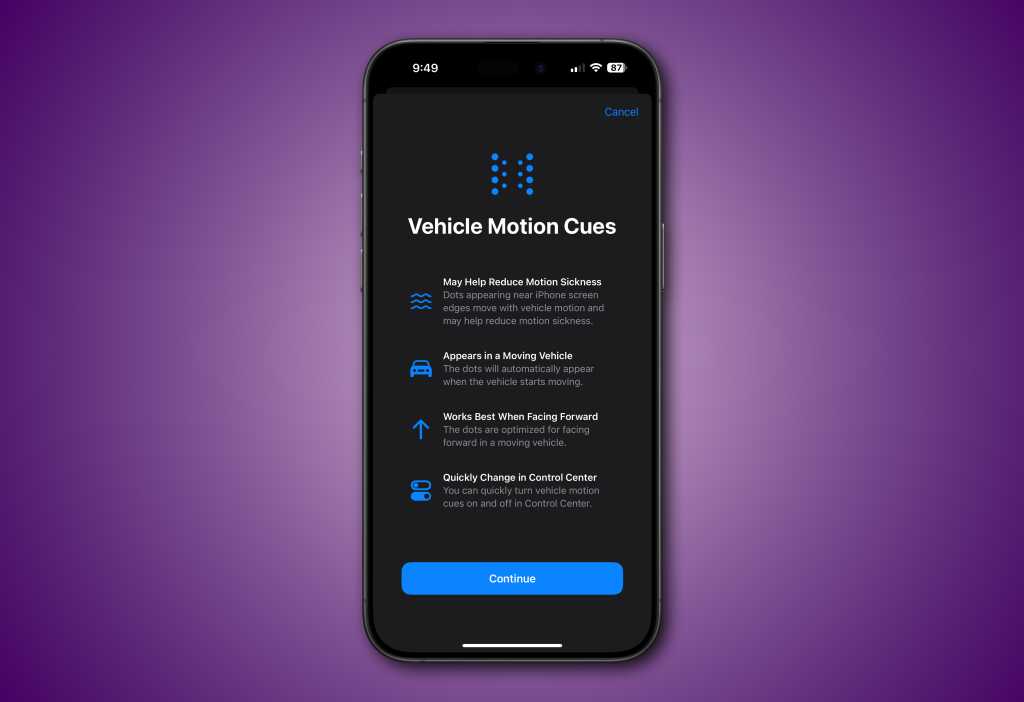 You are currently viewing How Vehicle Motion Cues in iOS 18 can reduce motion sickness