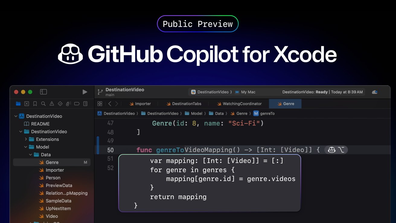 You are currently viewing GitHub Copilot for Xcode now in public preview