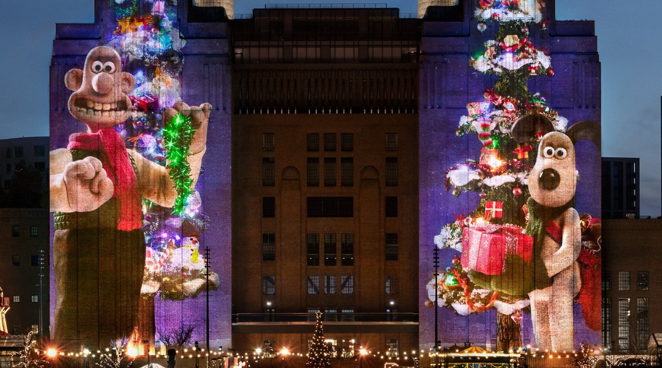 Read more about the article Wallace and Gromit light up Apple’s UK headquarters for Christmas