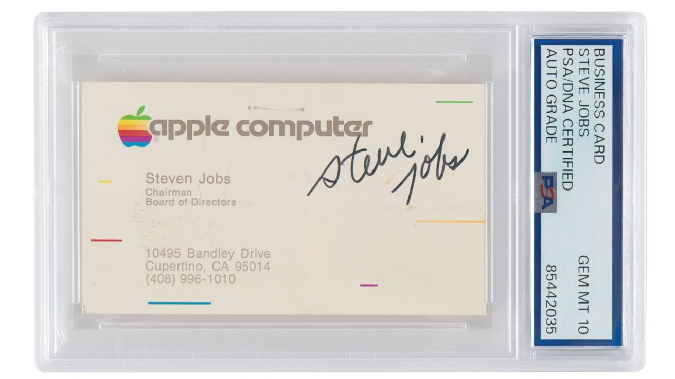 Read more about the article Another Steve Jobs-signed business card hits the auction block