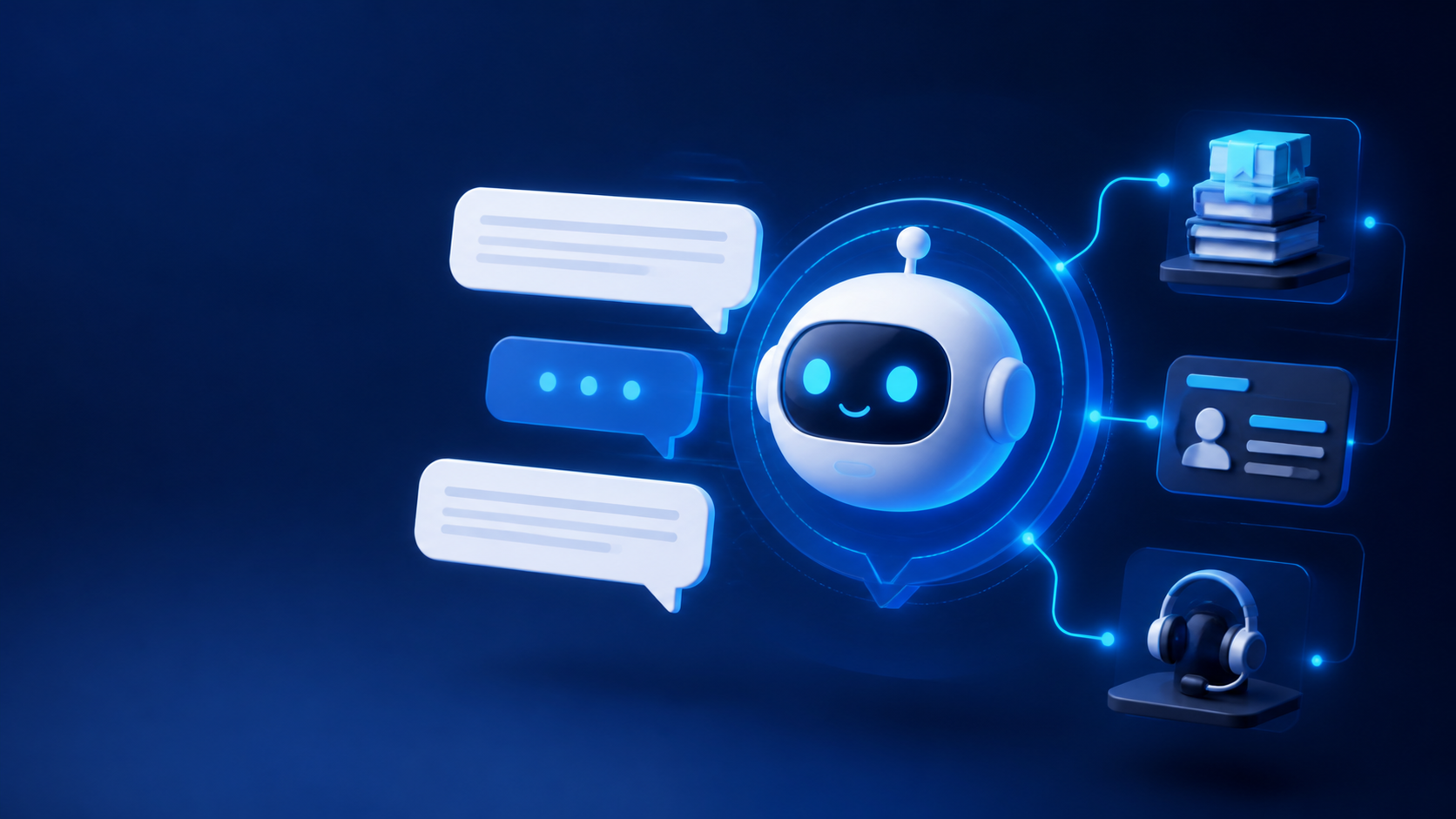 AI chatbot connected to business knowledge, CRM and customer escalation paths